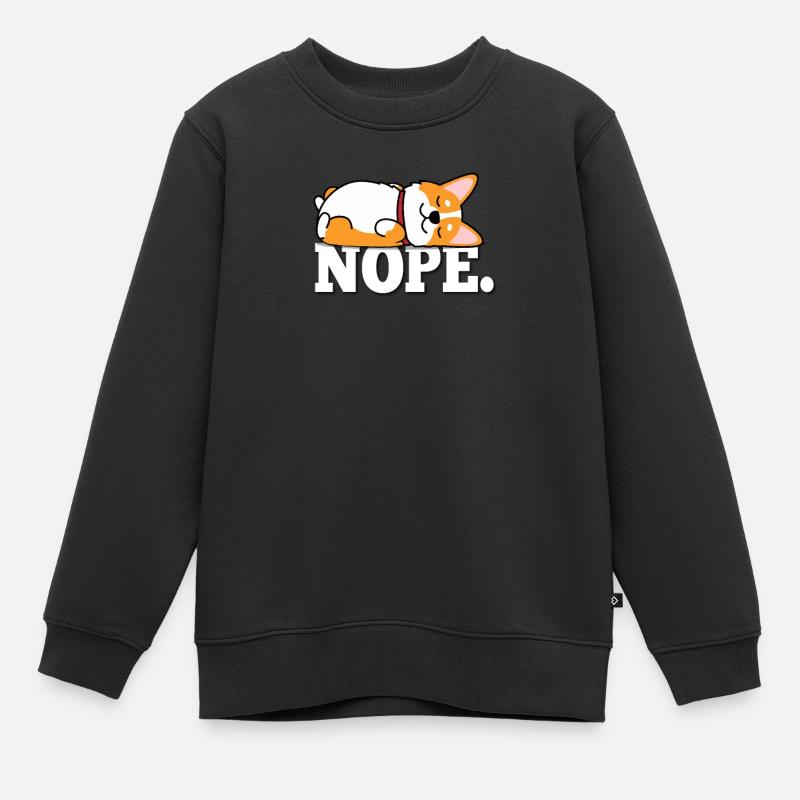 Corgi - Sweat Premium enfant bio - noir
