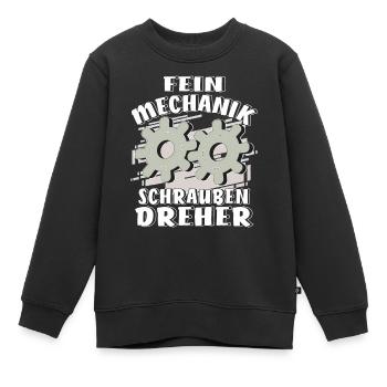 FEINMECHANIK SCHRAUBEN DREHER - Kinder Premium Organic Sweatshirt - Schwarz - Vorne - AI Model Kid Female (0cm)