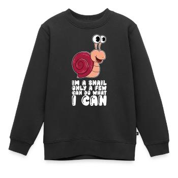 Ich Bin Eine Schnecke - Kinder Premium Organic Sweatshirt - Schwarz - Vorne - AI Model Kid Female (0cm)