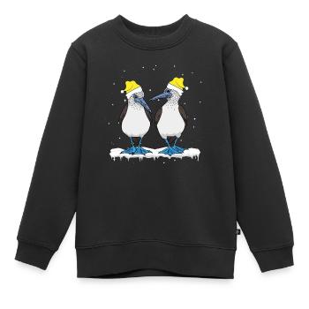 Seevögel Blaufußtölpel - Kinder Premium Organic Sweatshirt - Schwarz - Vorne - AI Model Kid Female (0cm)