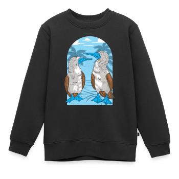 Seevögel Blaufußtölpel - Kinder Premium Organic Sweatshirt - Schwarz - Vorne - AI Model Kid Female (0cm)