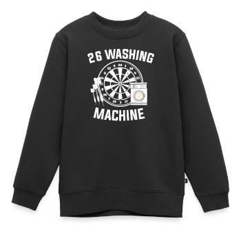 26 Machine à laver Darts Darts Athlète Joueur de fléchettes - Sweat Premium enfant bio - noir - Devant - AI Model Kid Female (0cm)