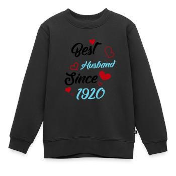 Bester Ehemann seit 1920 Hochzeit - Kinder Premium Organic Sweatshirt - Schwarz - Vorne - AI Model Kid Female (0cm)