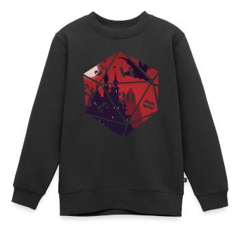 RPG RPG jeux de rôle sur table jeu de rôle de joueur - Sweat Premium enfant bio - noir - Devant - AI Model Kid Female (0cm)