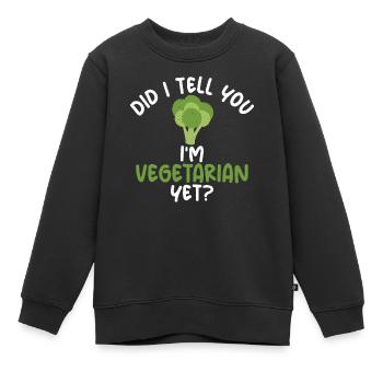 Cadeaux végétariens pour les amateurs de légumes - Sweat Premium enfant bio - noir - Devant - AI Model Kid Female (0cm)