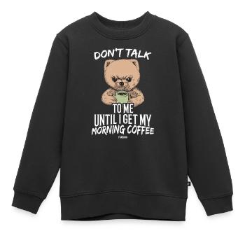 lustiger Spruch schlechte Laune Kaffee - Kinder Premium Organic Sweatshirt - Schwarz - Vorne - AI Model Kid Female (0cm)
