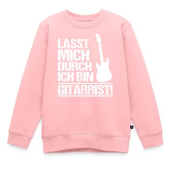 Lasst mich durch, ich bin Gitarrist! - Kinder Premium Organic Sweatshirt - Rosa - Vorne - AI Model Kid Female (0cm)