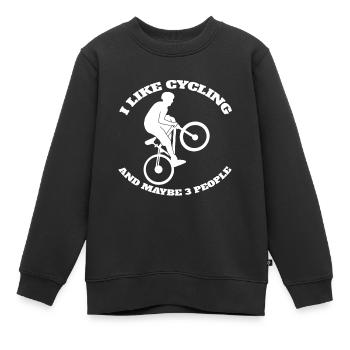 Radeln Fahrrad Fahrradtour Radfahren Mountainbike - Kinder Premium Organic Sweatshirt - Schwarz - Vorne - AI Model Kid Female (0cm)