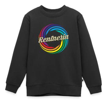 Rentnerin 2023 - Kinder Premium Organic Sweatshirt - Schwarz - Vorne - AI Model Kid Female (0cm)