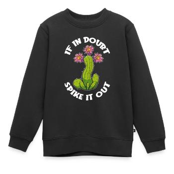 Kaktus Garten Kaktus - Kinder Premium Organic Sweatshirt - Schwarz - Vorne - AI Model Kid Female (0cm)