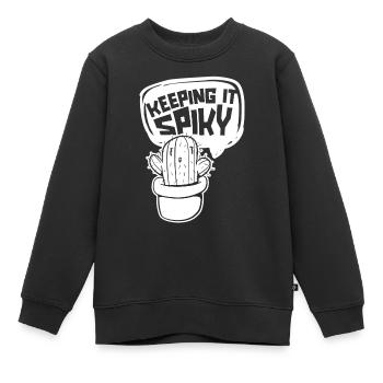 Kaktus Garten Kaktus - Kinder Premium Organic Sweatshirt - Schwarz - Vorne - AI Model Kid Female (0cm)