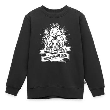 Kaktus Garten Kaktus - Kinder Premium Organic Sweatshirt - Schwarz - Vorne - AI Model Kid Female (0cm)