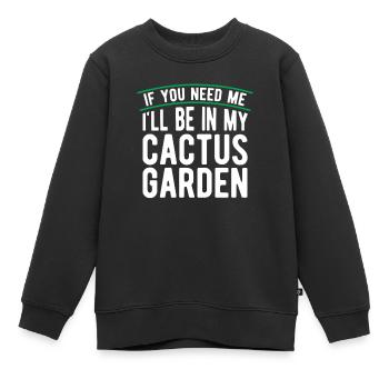 Kaktus Garten Kaktus - Kinder Premium Organic Sweatshirt - Schwarz - Vorne - AI Model Kid Female (0cm)
