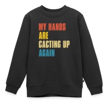 Kaktus Garten Kaktus - Kinder Premium Organic Sweatshirt - Schwarz - Vorne - AI Model Kid Female (0cm)