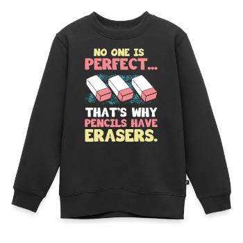 Cadeau de costume de gomme - Sweat Premium enfant bio - noir - Devant - AI Model Kid Female (0cm)