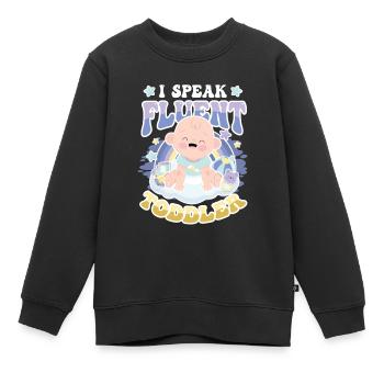Ich Spreche Fließend Kleinkind - Kinder Premium Organic Sweatshirt - Schwarz - Vorne - AI Model Kid Female (0cm)