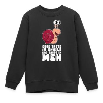 Bon goût dans les escargots Mauvais goût chez les hommes - Sweat Premium enfant bio - noir - Devant - AI Model Kid Female (0cm)