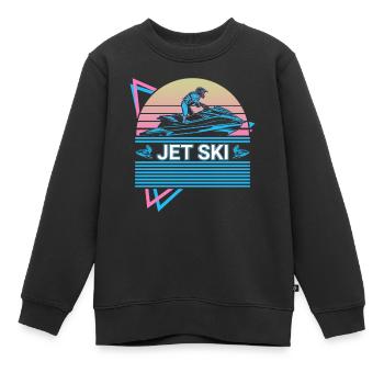 Jet Ski Retro - Kinder Premium Organic Sweatshirt - Schwarz - Vorne - AI Model Kid Female (0cm)