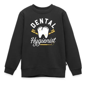 Hygiénistes dentaires Équipe de dentistes Hygiène dentaire - Sweat Premium enfant bio - noir - Devant - AI Model Kid Female (0cm)