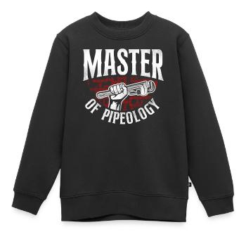 Plombier Plombier Plombier Vintage - Sweat Premium enfant bio - noir - Devant - AI Model Kid Female (0cm)