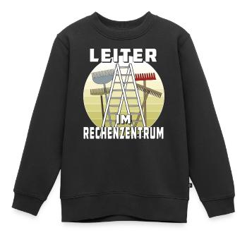 LEITER IM RECHENZENTRUM - Kinder Premium Organic Sweatshirt - Schwarz - Vorne - AI Model Kid Female (0cm)