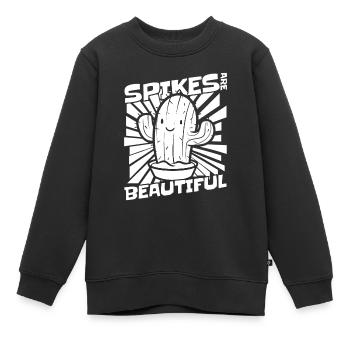 Kaktus Garten Kaktus - Kinder Premium Organic Sweatshirt - Schwarz - Vorne - AI Model Kid Female (0cm)