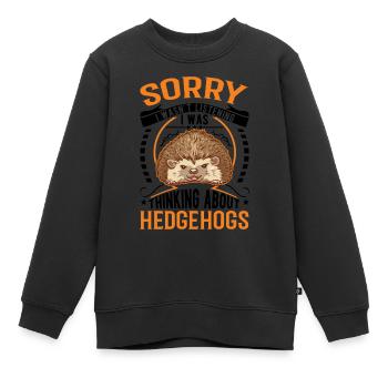 Hérisson épineux - Sweat Premium enfant bio - noir - Devant - AI Model Kid Female (0cm)