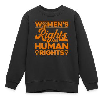 Women's rights Equal rights - Kids Premium Organic Sweatshirt - black - Front - AI Model Kid Female (0cm)