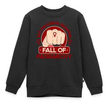 Women's rights Equal rights - Kids Premium Organic Sweatshirt - black - Front - AI Model Kid Female (0cm)
