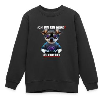 Ich bin ein Nerd - Ich kann das - Kinder Premium Organic Sweatshirt - Schwarz - Vorne - AI Model Kid Female (0cm)
