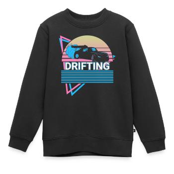 Driften Retro Drift Auto Tuning - Kinder Premium Organic Sweatshirt - Schwarz - Vorne - AI Model Kid Female (0cm)