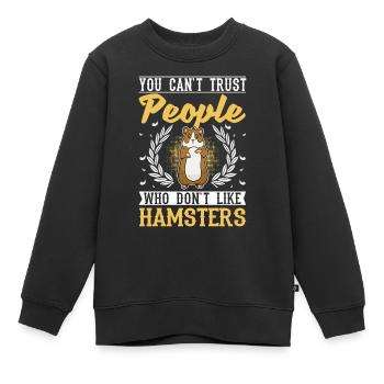 Hamster Hamster Wheel Golden Hamster Hamster - Kids Premium Organic Sweatshirt - black - Front - AI Model Kid Female (0cm)