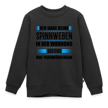 Spinnweben Öko - Kinder Premium Organic Sweatshirt - Schwarz - Vorne - AI Model Kid Female (0cm)