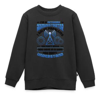 Résoudre les problèmes Administrateur réseau de support informatique - Sweat Premium enfant bio - noir - Devant - AI Model Kid Female (0cm)