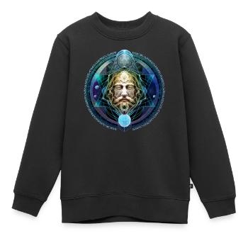 Entité Elfe Machine de Dimension Supérieure - Sweat Premium enfant bio - noir - Devant - AI Model Kid Female (0cm)