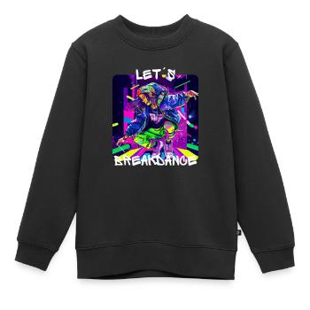 Frau tanzt Breakdance auf der Straße in - Kinder Premium Organic Sweatshirt - Schwarz - Vorne - AI Model Kid Female (0cm)