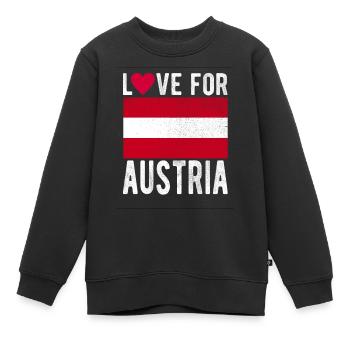 Österreich Souvenir - Kinder Premium Organic Sweatshirt - Schwarz - Vorne - AI Model Kid Female (0cm)