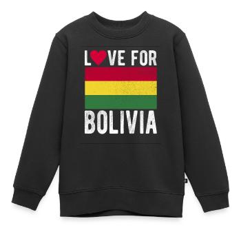 Bolivien Souvenir - Kinder Premium Organic Sweatshirt - Schwarz - Vorne - AI Model Kid Female (0cm)