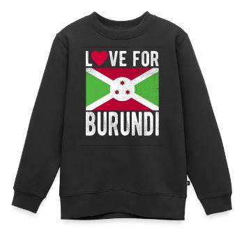 Burundi Souvenir - Kinder Premium Organic Sweatshirt - Schwarz - Vorne - AI Model Kid Female (0cm)