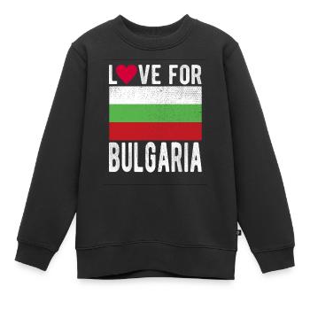 Bulgarie Souvenir - Sweat Premium enfant bio - noir - Devant - AI Model Kid Female (0cm)