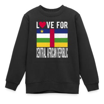 Zentralafrikanische Republik Souvenir - Kinder Premium Organic Sweatshirt - Schwarz - Vorne - AI Model Kid Female (0cm)