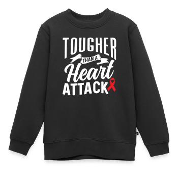 Plus difficile qu’une crise cardiaque Crise cardiaque Crise cardiaque - Sweat Premium enfant bio - noir - Devant - AI Model Kid Female (0cm)