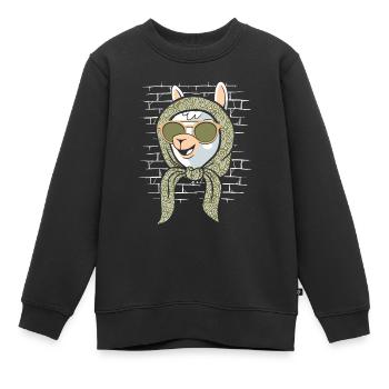 Alpaka Sonnenbrille Mit Schal - Kinder Premium Organic Sweatshirt - Schwarz - Vorne - AI Model Kid Female (0cm)