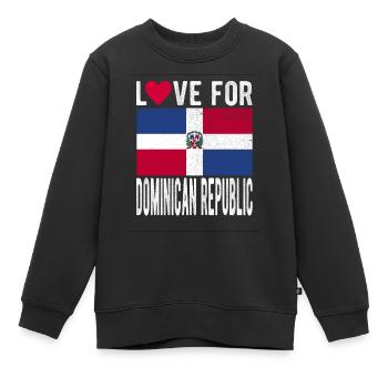 Dominikanische Republik Souvenir - Kinder Premium Organic Sweatshirt - Schwarz - Vorne - AI Model Kid Female (0cm)