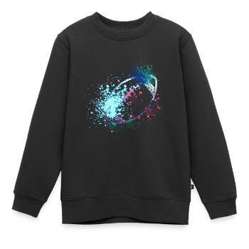 American Football splash - Kinder Premium Organic Sweatshirt - Schwarz - Vorne - AI Model Kid Female (0cm)