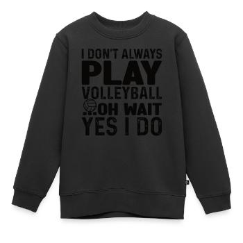 Volleyball Volley Aufschlag Volleyballspieler - Kinder Premium Organic Sweatshirt - Schwarz - Vorne - AI Model Kid Female (0cm)