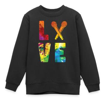 Karaoke Singer Microphone Vocalist - Kinder Premium Organic Sweatshirt - Schwarz - Vorne - AI Model Kid Female (0cm)
