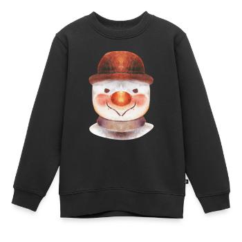Schneemann - Kinder Premium Organic Sweatshirt - Schwarz - Vorne - AI Model Kid Female (0cm)