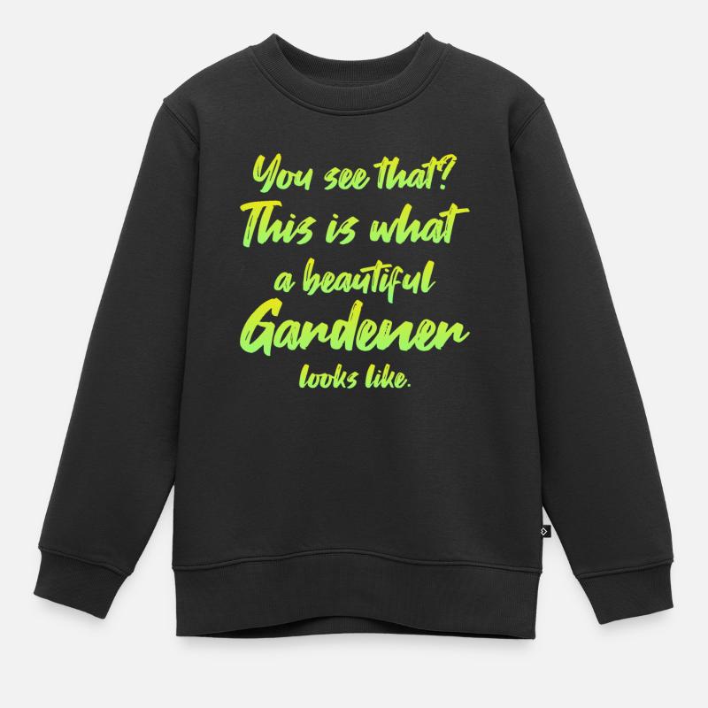 Jardinier Jardinage - Sweat Premium enfant bio - noir
