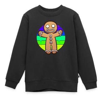 Lebkuchenmann Sonnenuntergang - Kinder Premium Organic Sweatshirt - Schwarz - Vorne - AI Model Kid Female (0cm)
